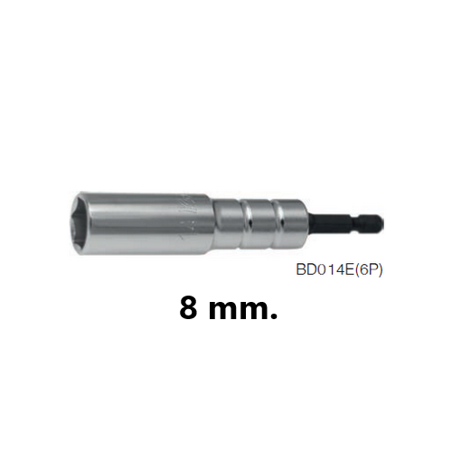 SKI - สกี จำหน่ายสินค้าหลากหลาย และคุณภาพดี | KOKEN BD014E-8 ลูกบ๊อกยาว 6P-8mm. ใช้กับไขควงไฟฟ้าแกน 1/4นิ้ว